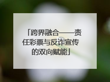 跨界融合——责任彩票与反诈宣传的双向赋能