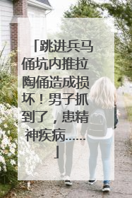跳进兵马俑坑内推拉陶俑造成损坏！男子抓到了，患精神疾病……