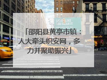 邵阳县黄亭市镇：人大牵头织安网，多力并聚助振兴