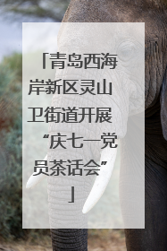 青岛西海岸新区灵山卫街道开展“庆七一党员茶话会”