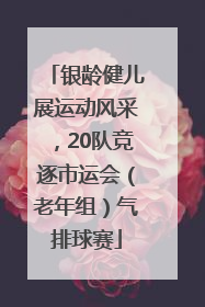 银龄健儿展运动风采，20队竞逐市运会（老年组）气排球赛
