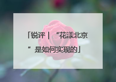 锐评｜“花漾北京”是如何实现的