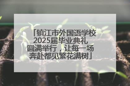 镇江市外国语学校2025届毕业典礼圆满举行，让每一场奔赴都见繁花满树