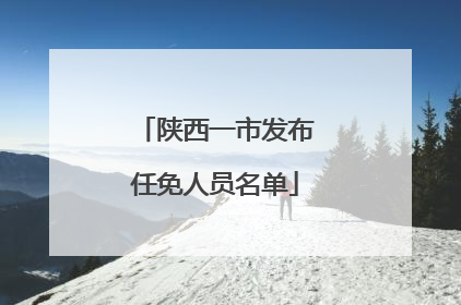 陕西一市发布任免人员名单