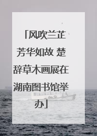 风吹兰芷 芳华如故 楚辞草木画展在湖南图书馆举办