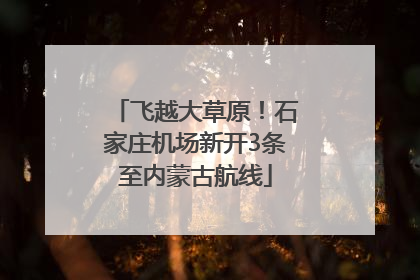 飞越大草原！石家庄机场新开3条至内蒙古航线