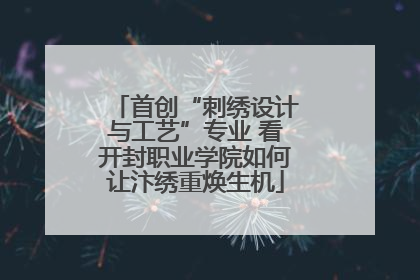 首创“刺绣设计与工艺”专业 看开封职业学院如何让汴绣重焕生机