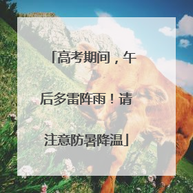 高考期间，午后多雷阵雨！请注意防暑降温