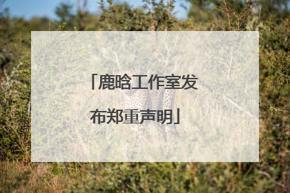 鹿晗工作室发布郑重声明