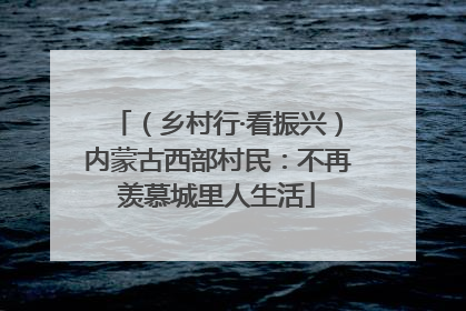 （乡村行·看振兴）内蒙古西部村民：不再羡慕城里人生活