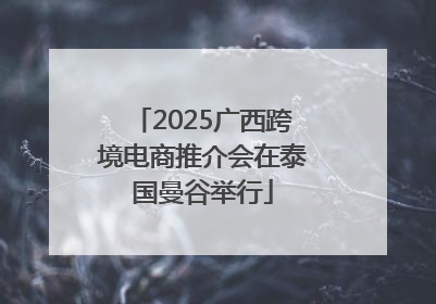 2025广西跨境电商推介会在泰国曼谷举行