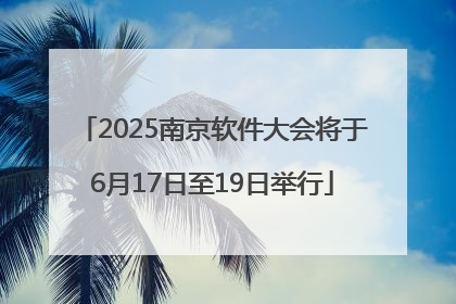 2025南京软件大会将于6月17日至19日举行