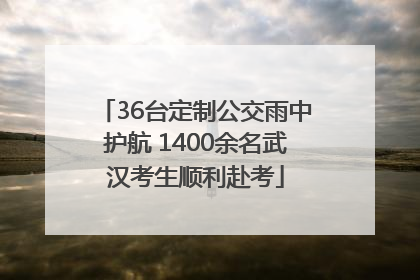 36台定制公交雨中护航 1400余名武汉考生顺利赴考